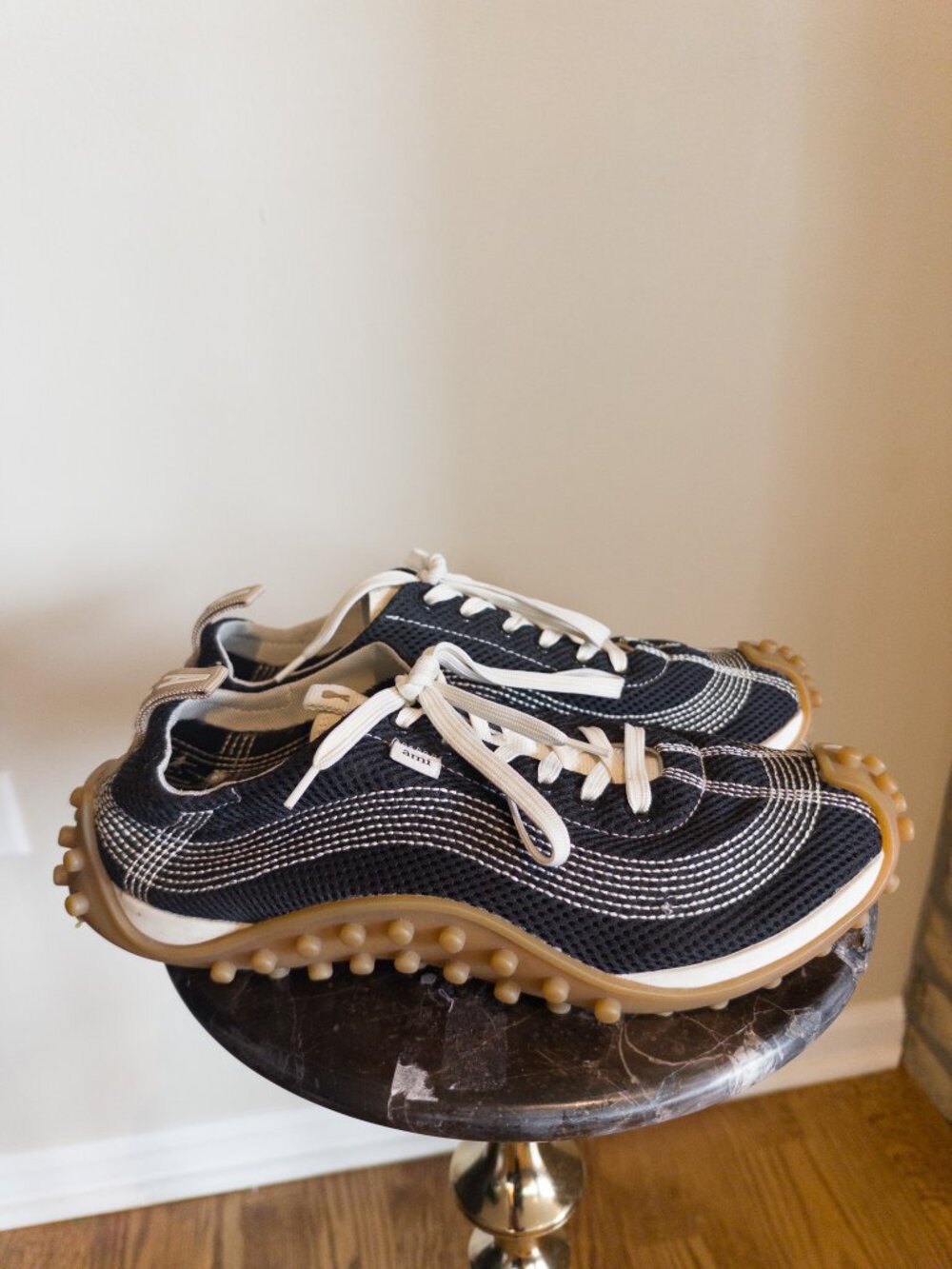 AMI Paris Mirage Mesh Sneakers Black 44 US 11 - Picture 2 of 15